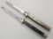 2 push button auto knives.