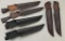 6 Olamic Cutlery leather sheaths.
