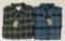2 new Filson long sleeve fintage flannel work shirts.
