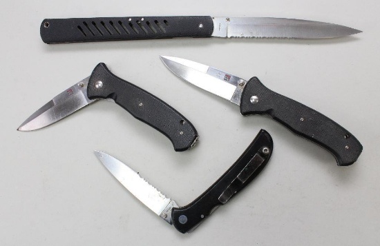 4 Al-Mar folding knives.