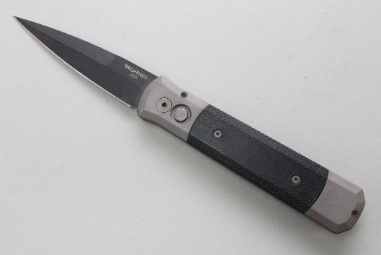 Pro-Tech Grey Godfather push button auto knife.