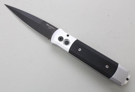 Pro-Tech Grey Godfather push button auto knife.