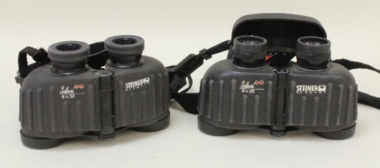 2 pair of used Steiner Safari 8x30 binoculars.