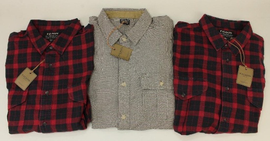 3 new Filson long sleeve shirts.