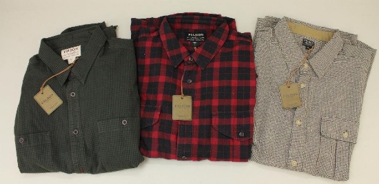 3 new Filson long sleeve shirts.