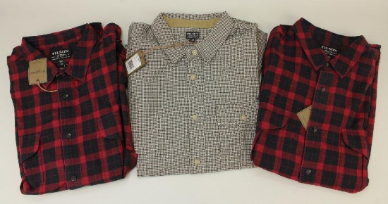 3 new Filson long sleeve shirts.