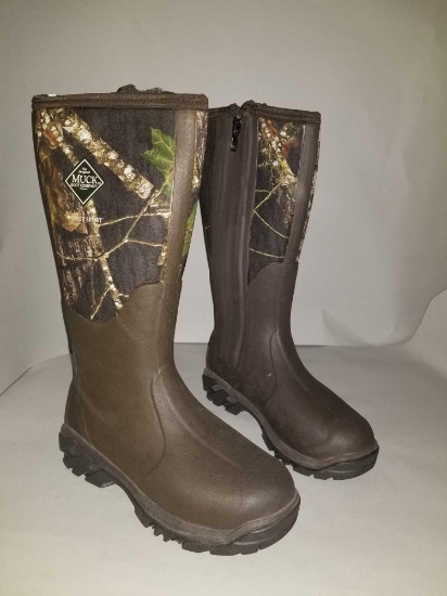 New Muck Boot Company Mossy Oak Break Up Woody Sport Side Zip All Terrain Hunting Boots.