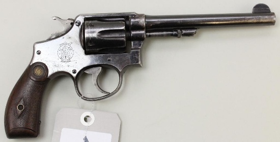 Smith & Wesson 38 Hand Ejector Model of 1905 double action revolver.