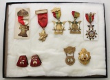 Grouping of 20th Century LULU Temple and Order of the Moose Medals and Badges
