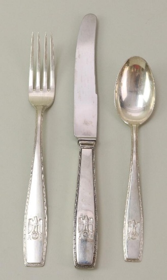Dinner Fork, Knife, and Spoon - WWII Adolf Hitler