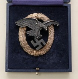 German WWII Luftwaffe Observer's Badge-Cased