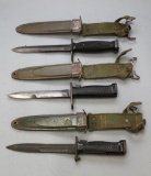 Group of US Military Bayonets