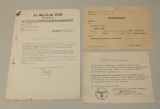 Group of German WWII SS Documents