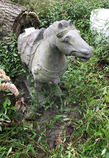 Concrete Horse on Slab