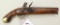 Unmarked military type flintlock pistol.