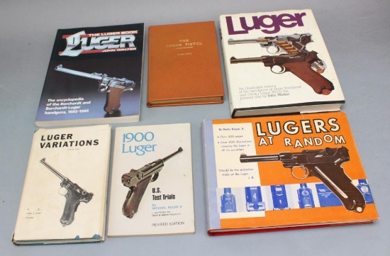 Lot of 6 Luger Firearms reference books.