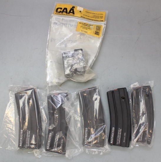 Lot of 5 - 30 round AR magazines.
