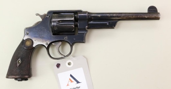 Smith & Wesson 44 Hand Ejector 1st Model (Triple Lock) double action revolver.