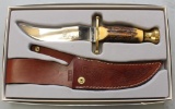 Case Kodiak fixed blade stag handle knife with sheath.