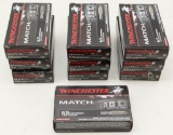 Lot of 10 boxes of Winchester Match 6.5 Creedmoor 140 gr BTHP ammunition.