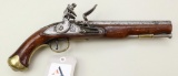 Antique English Dragoon flintlock pistol.