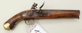 Unmarked military type flintlock pistol.