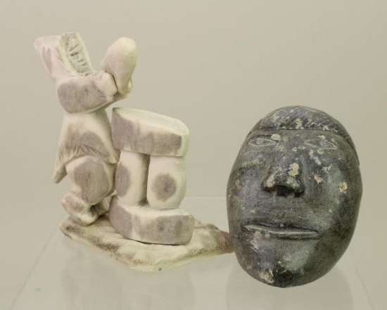 Inuit Head and Bone Carving