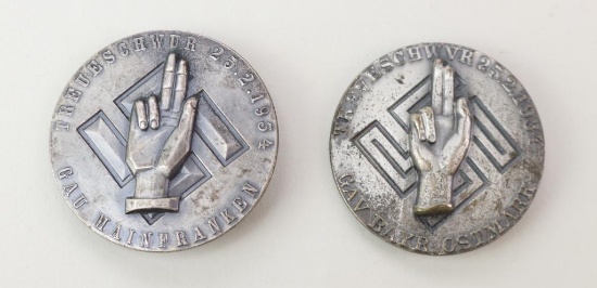 German WWII Oath of Allegiance Badges