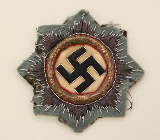 German WWII Cloth German Cross in Gold