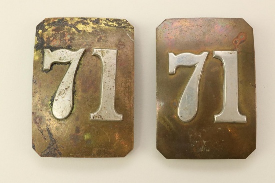 Pair of Cross Belt Plates-71st Regiment