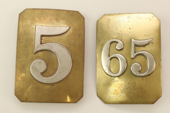 Pair of Cross Belt Plates-5th and 65th Regiment