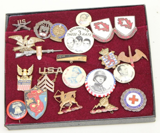 Military Sweetheart, DI, and Other Pins