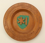 German WWII Souvenir Wood Plaque-SS Unit