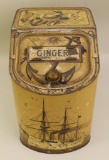 Ginger Canister-Navy Motif