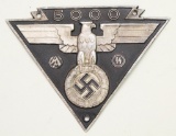 German WWII SS/SA 5000km Radiator Plaque