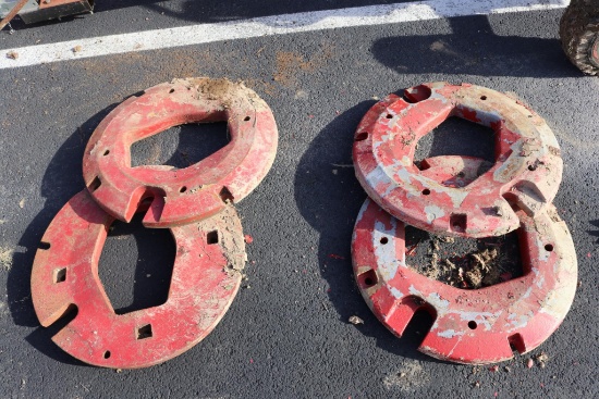 Four Tractor wheel weights