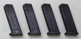 4 H&K USP 9mm 15 rounds magazines.
