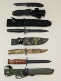 Lot of 4 military style knives.