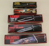 Lot of 5 Rambo knives.