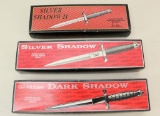 Lot of 3 Silver Shadow knives.