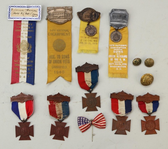 Group of GAR/SUV/WRC Medals and Insignia