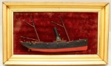 19th Century Half-Hull of Small Gunboat