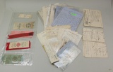 Grouping of Civil War-related Documents and Ribbons