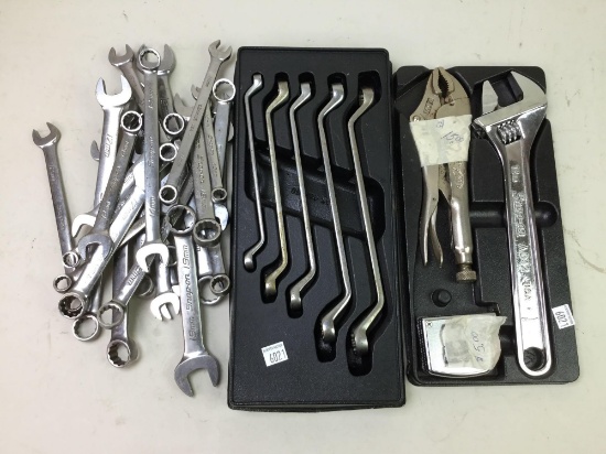 Snap-On Adjustable Wenches and Open End and Closed End Wrenches
