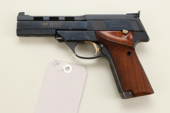 High Standard Model 107 Military The Victor semi-automatic pistol.