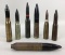 Lot of 7 large bore military rounds.