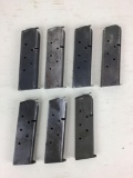 Lot of 7 used 1911 .45 cal magazines.