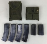 Lot of 6 used .30 cal M1 Carbine magazines.