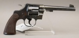 Colt Officers Model Heavy Barrel double action revolver.