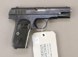 Colt 1903 Hammerless Pocket Pistol semi-automatic pistol.